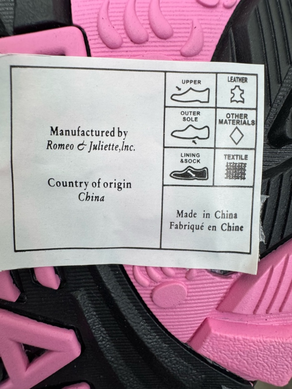 BearPaw Black and Pink Lace-Up Women's Hiking Boots - Picture 6 of 6